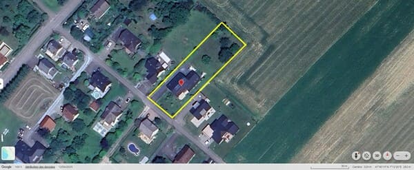 Vue satellite du terrain et de la maison à vendre au 7 rue des Alouettes